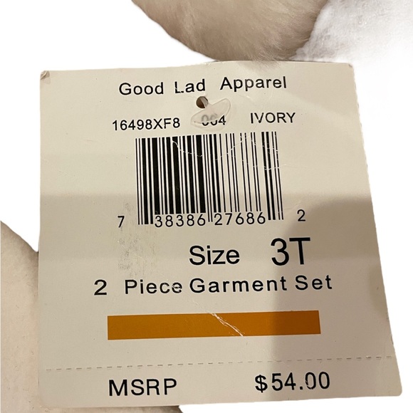 Pete’s Partner Good Lad Ivory-Colored Fleece Girl’s Coat with Pink Roses, Size 3 - Picture 9 of 10